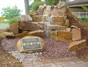 King's Veteran Home pondless waterfall landscaping